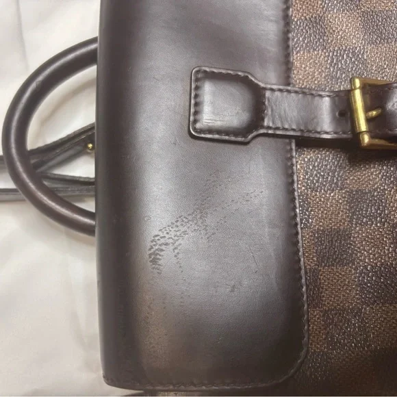 Louis Vuitton Damier Ebene Coated Canvas Soho Backpack